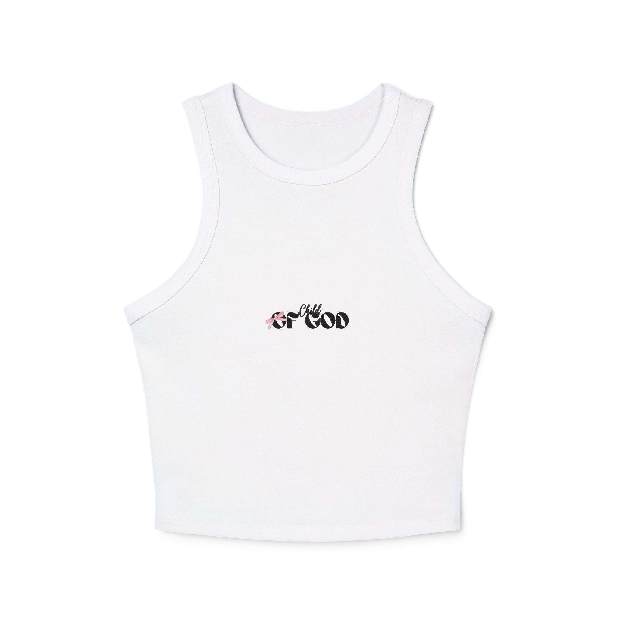 Trendy Women's Micro Rib Racer Tank Top with Stylish Graphic