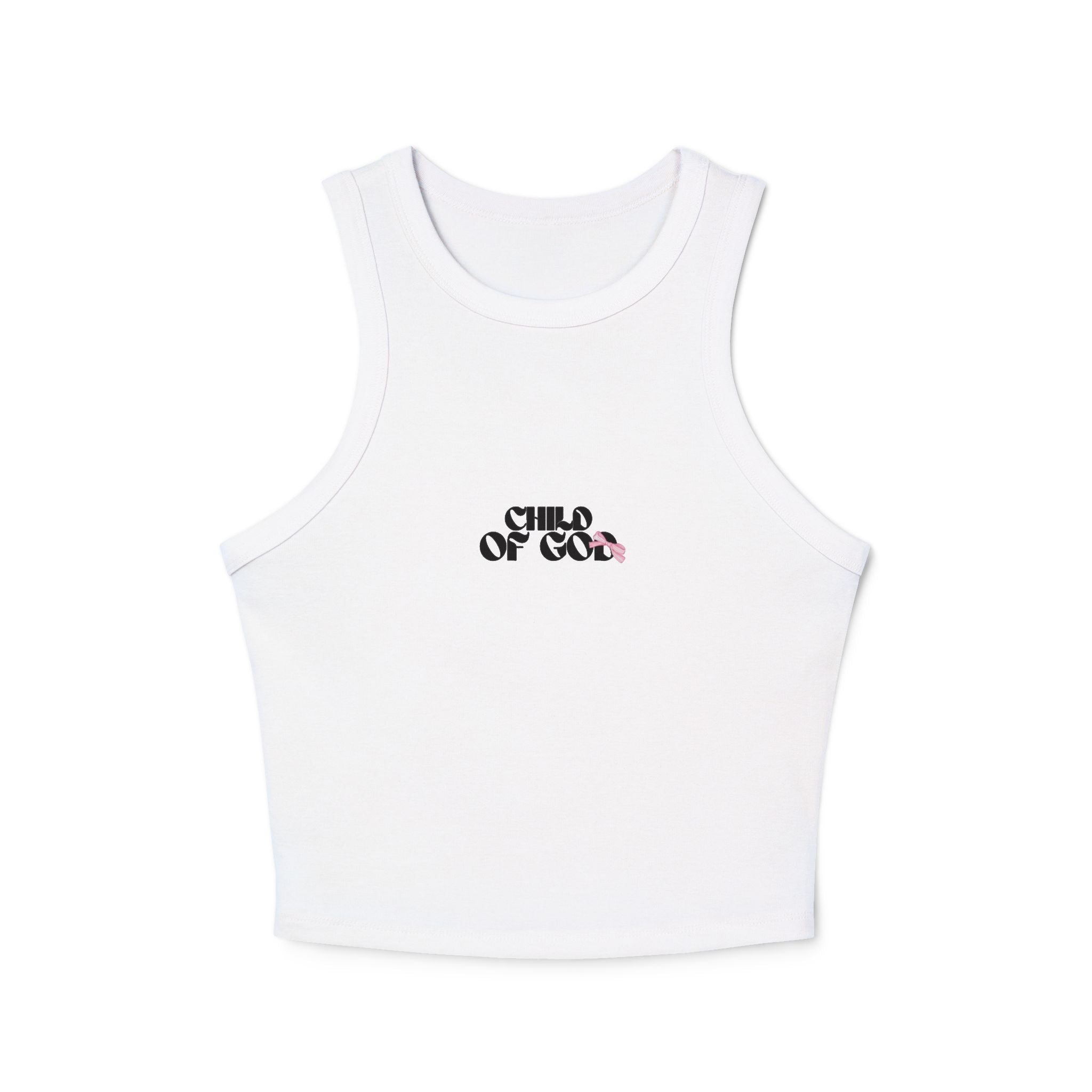 Trendy Women's Micro Rib Racer Tank Top with Stylish Graphic