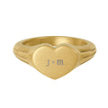 Heart Signet Ring — Custom Engraved Stainless Steel