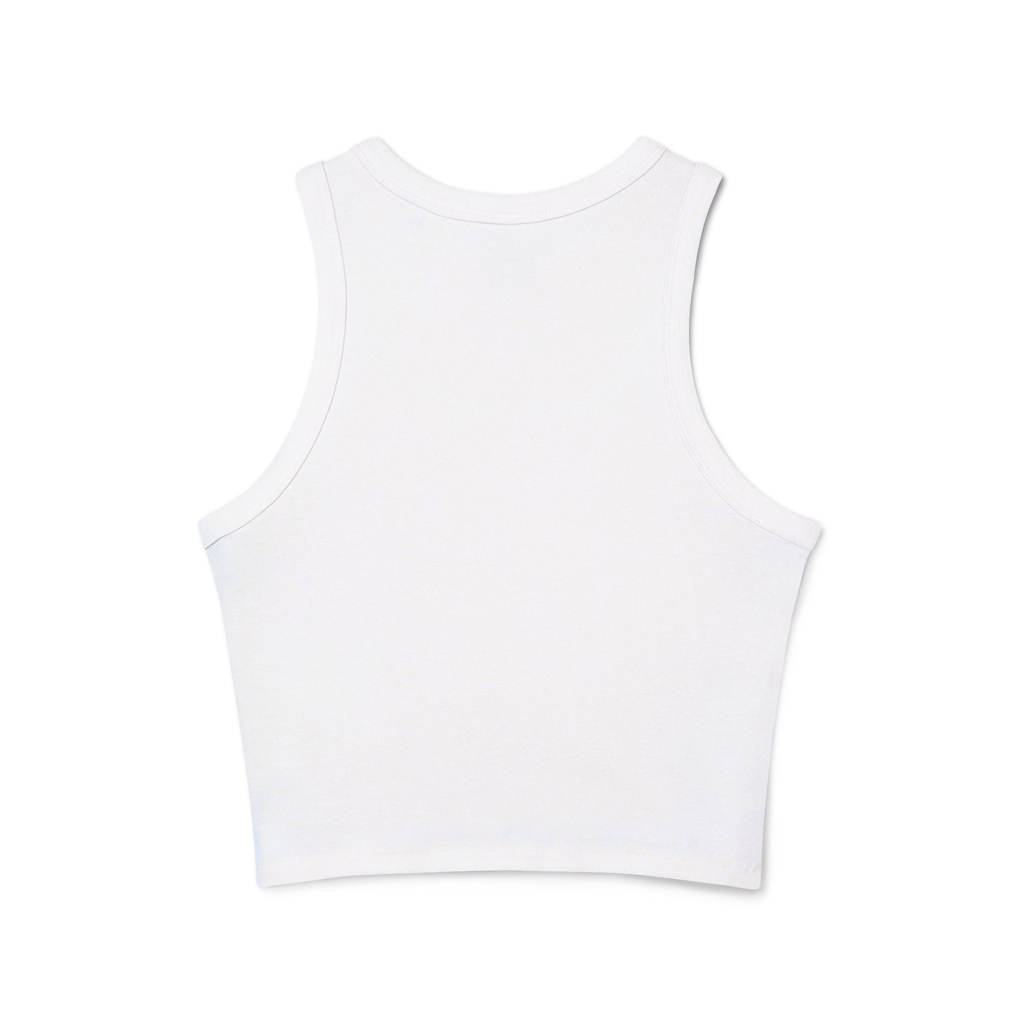 Trendy Women's Micro Rib Racer Tank Top with Stylish Graphic