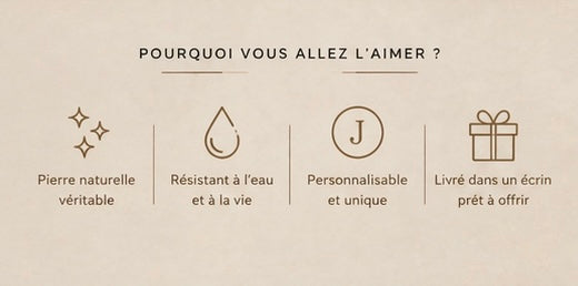 Alma Initiale – Collier Howlite & Or Personnalisé