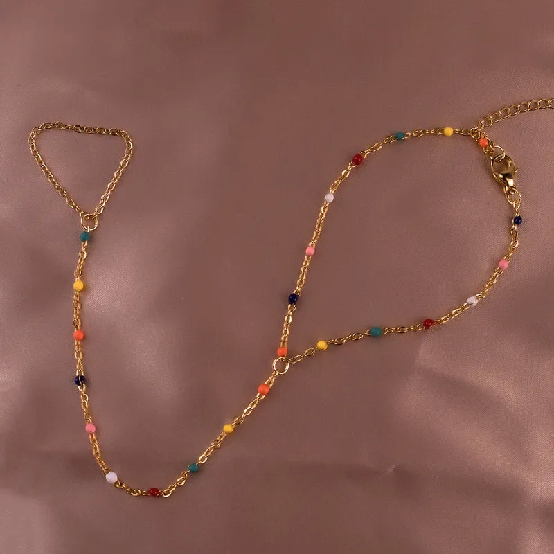 Cross Chain - goutte d’huile multicolore