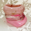 Bracelet en résine rose - lot de 3 pieces
