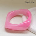 Bracelet en résine - Carré Rose