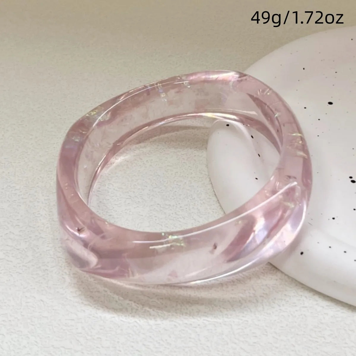 Bracelet en résine - Rose Transparent