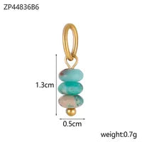 Bracelet Personnalisé Cœurs & Pierre Naturelle – Plaqué Or 18K