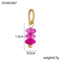 Bracelet Personnalisé Cœurs & Pierre Naturelle – Plaqué Or 18K