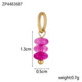 Bracelet Personnalisé Cœurs & Pierre Naturelle – Plaqué Or 18K